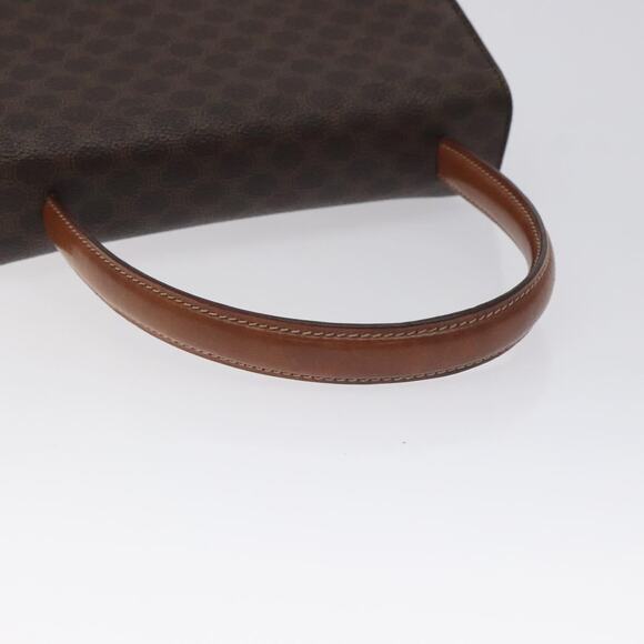 CELINE Macadam Canvas Hand Bag Pvc Leather Brown Gold - Picture 7 of 13